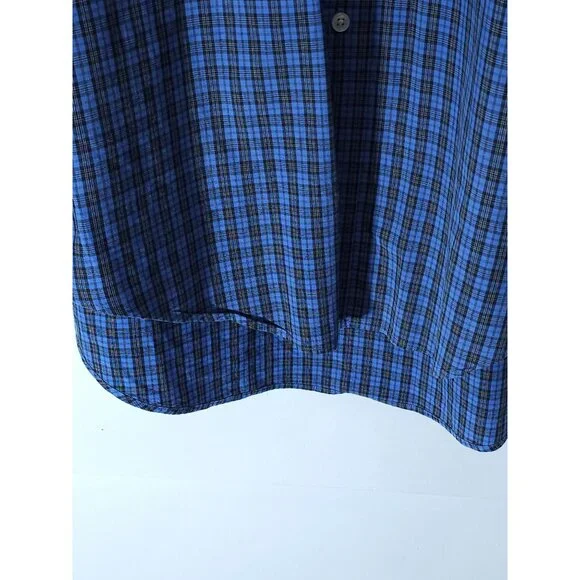 Ralph Lauren Men's Classic Fit Blue Plaid Button-Up Shirt Size Medium - Picture 4 of 11